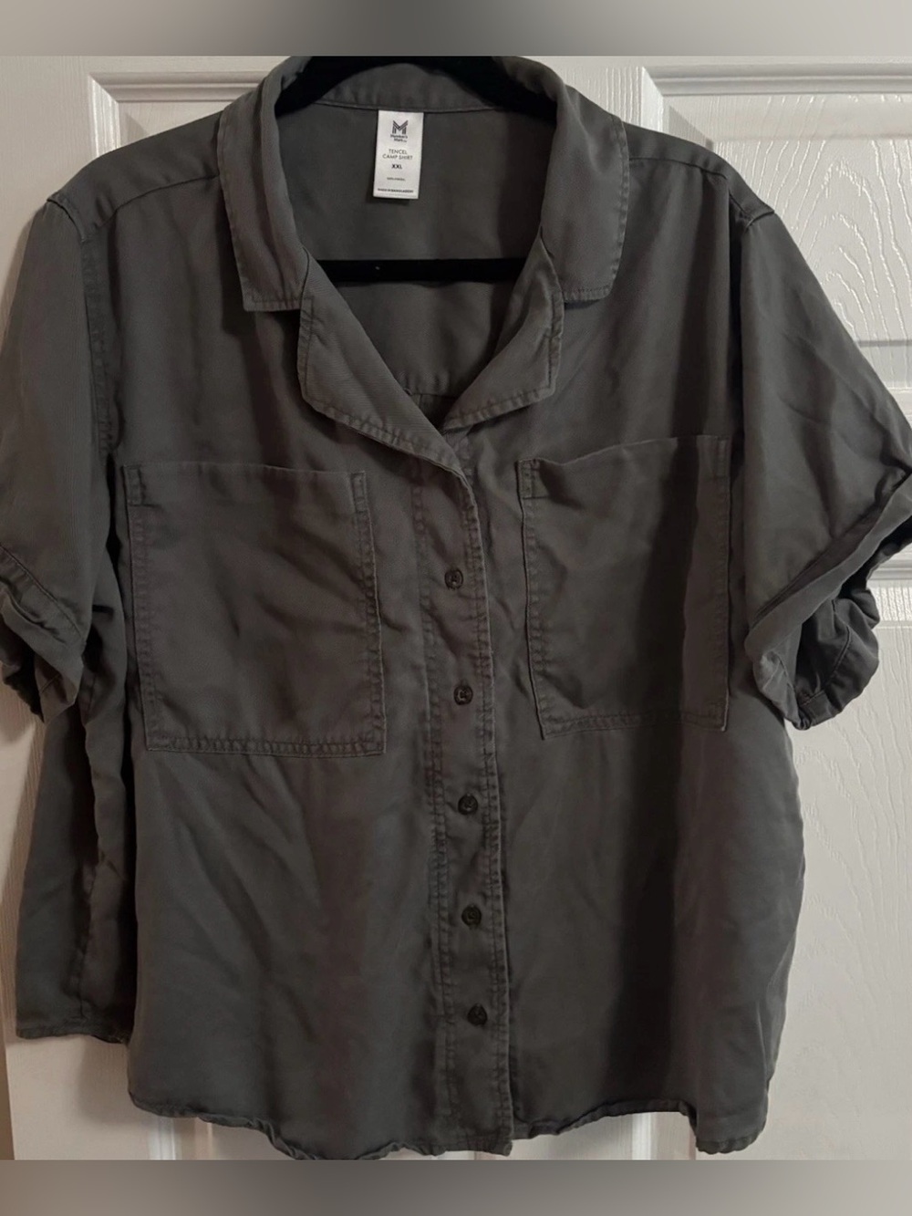 Members Mark 100% tencel lyocell short sleeve collared shirt women's XXL